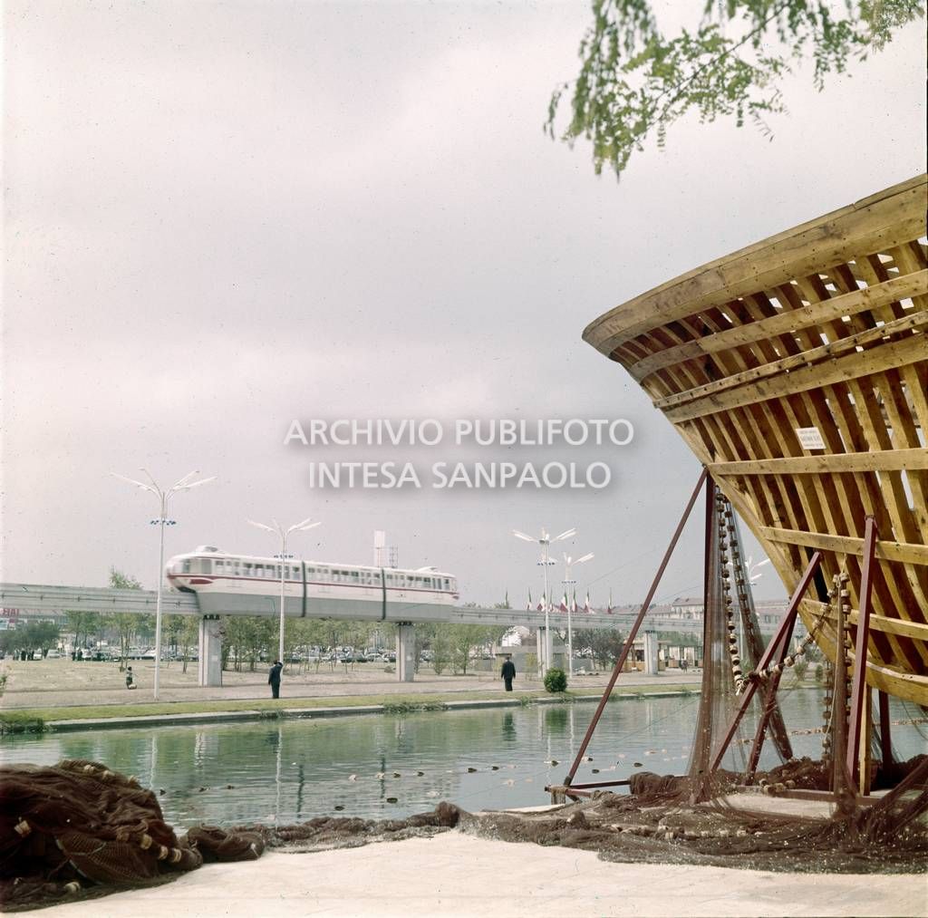 Monorotaia che collegava i due poli del quartiere di Torino dove si svolse l'Esposizione Internazionale del Lavoro "Italia '61"