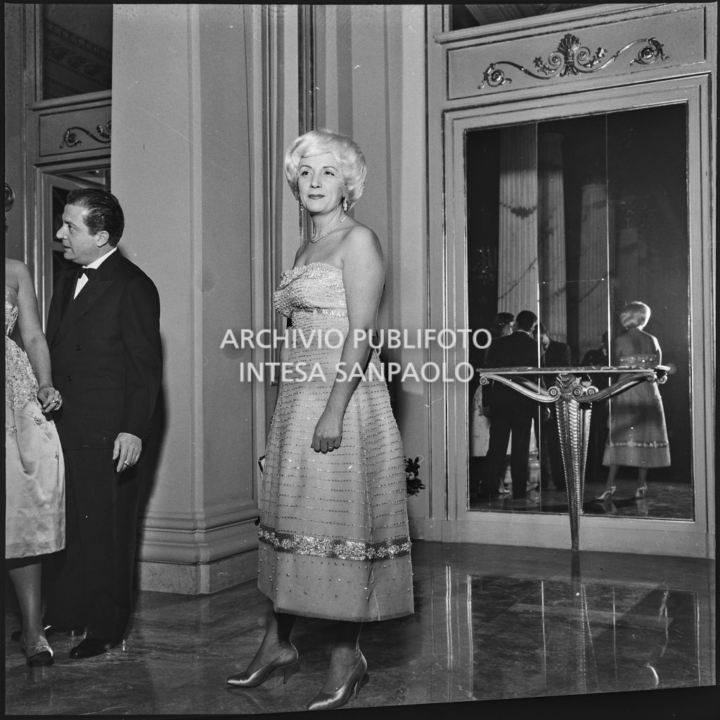 Inaugurazione della stagione lirica 1958-1959 del Teatro alla Scala con l'opera "Turandot", di Giacomo Puccini, diretta da Antonino Votto con la regia di Margherita Wallmann