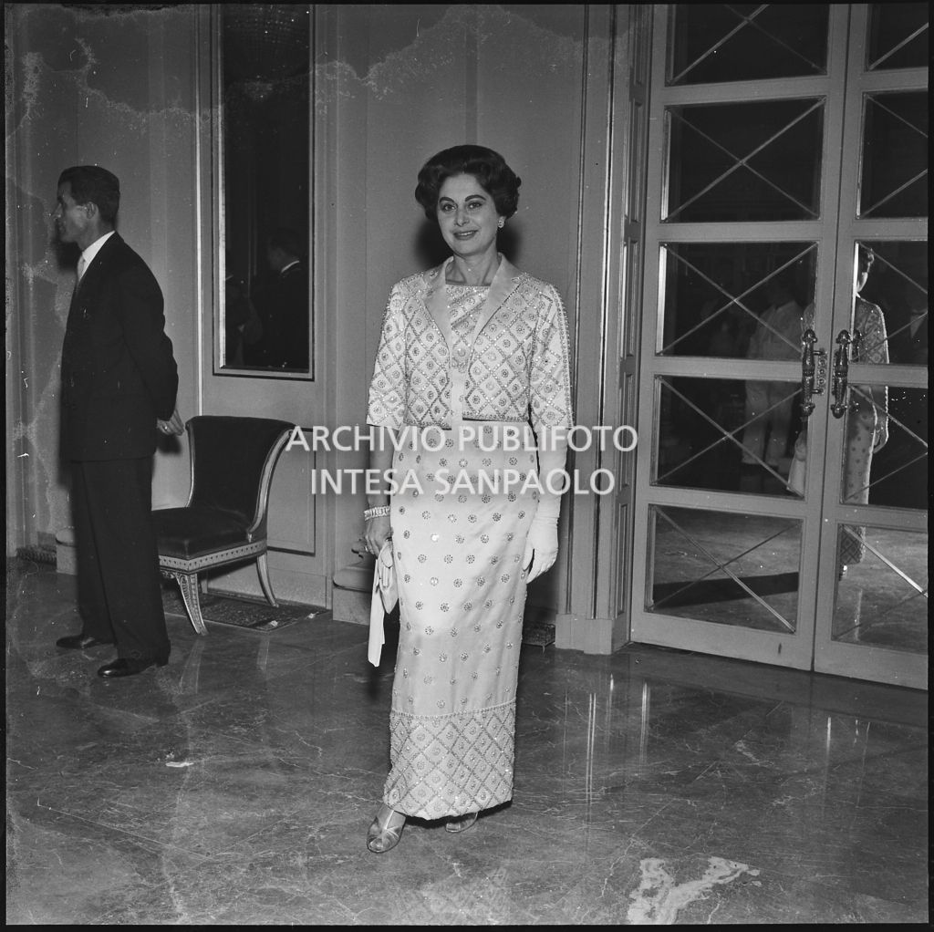 Inaugurazione della stagione lirica 1958-1959 del Teatro alla Scala con l'opera "Turandot", di Giacomo Puccini, diretta da Antonino Votto con la regia di Margherita Wallmann