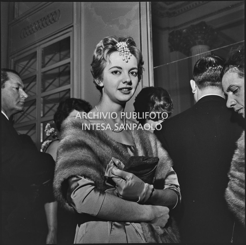 Inaugurazione della stagione lirica 1958-1959 del Teatro alla Scala con l'opera "Turandot", di Giacomo Puccini, diretta da Antonino Votto con la regia di Margherita Wallmann