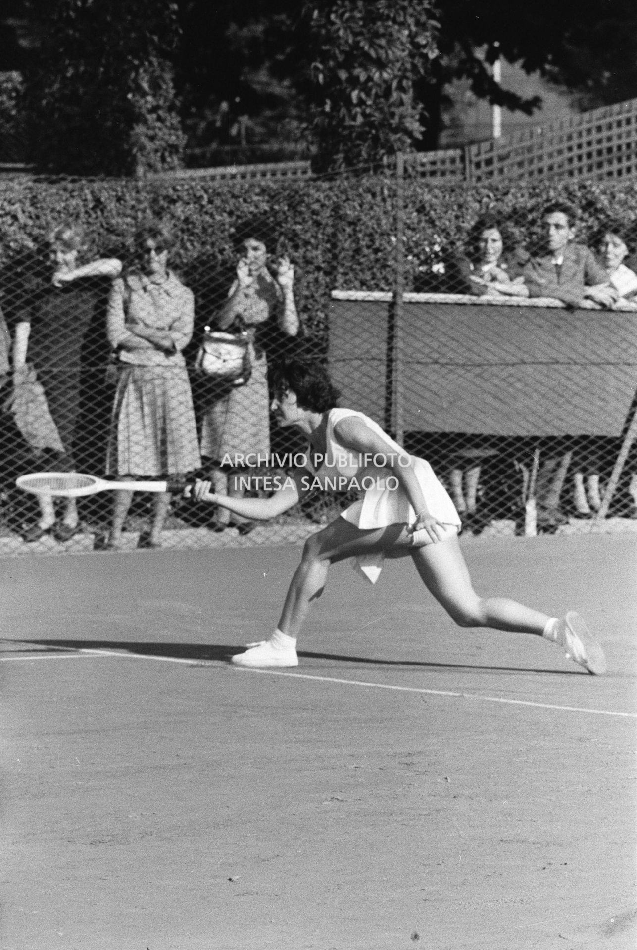 Silvana Lazzarino durante i campionati italiani di tennis<br>105396