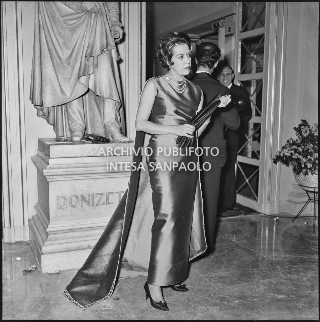 Inaugurazione della stagione lirica 1960-1961 del Teatro alla Scala con l'opera "Poliuto" di Gaetano Donizetti, diretta da Antonino Votto con la regia di Herbert Graf