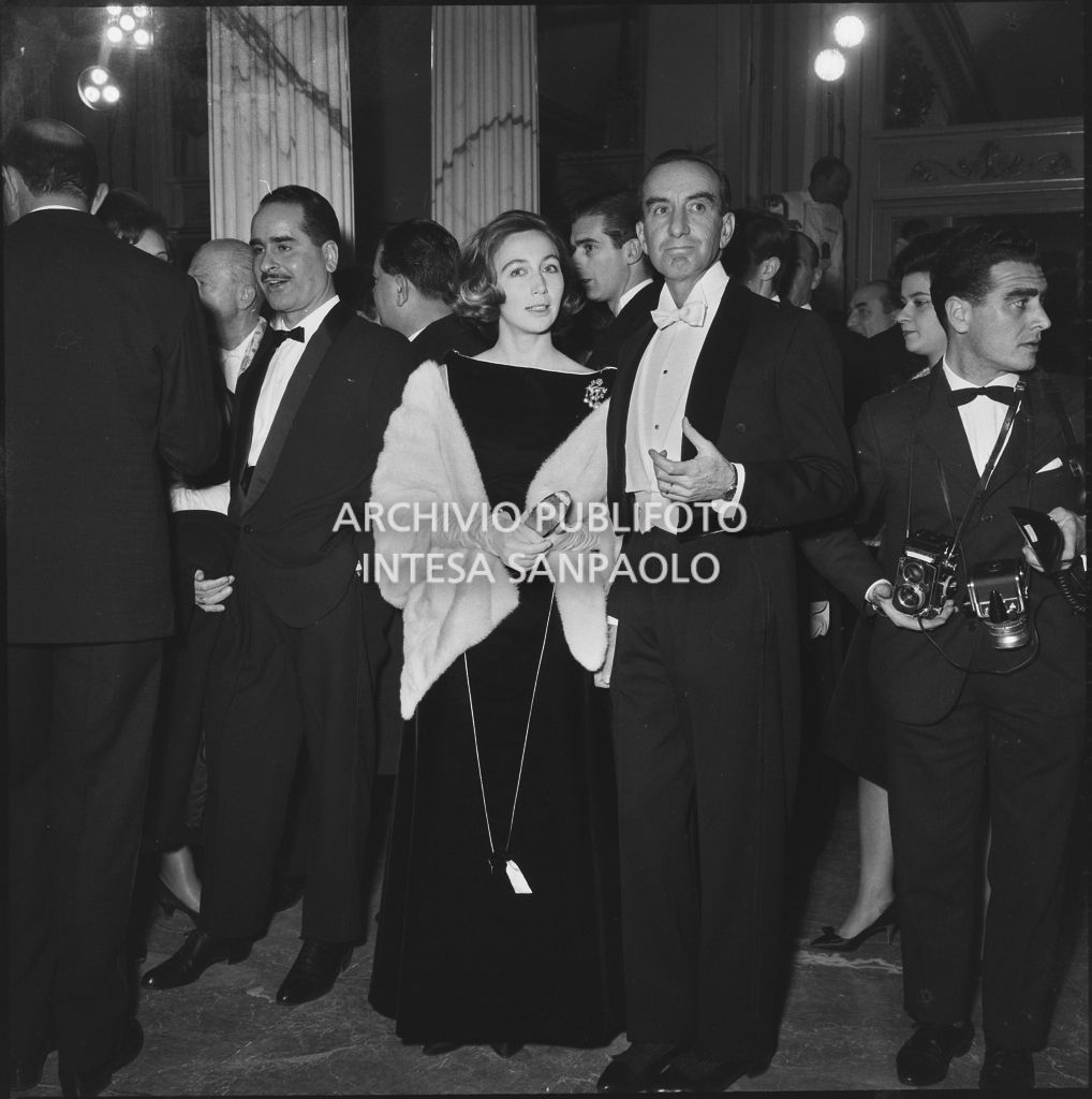 Inaugurazione della stagione lirica 1961-1962 del Teatro alla Scala con l'opera "La battaglia di Legnano" di Giuseppe Verdi, diretta da Gianandrea Gavazzeni con la regia di Margherita Wallmann