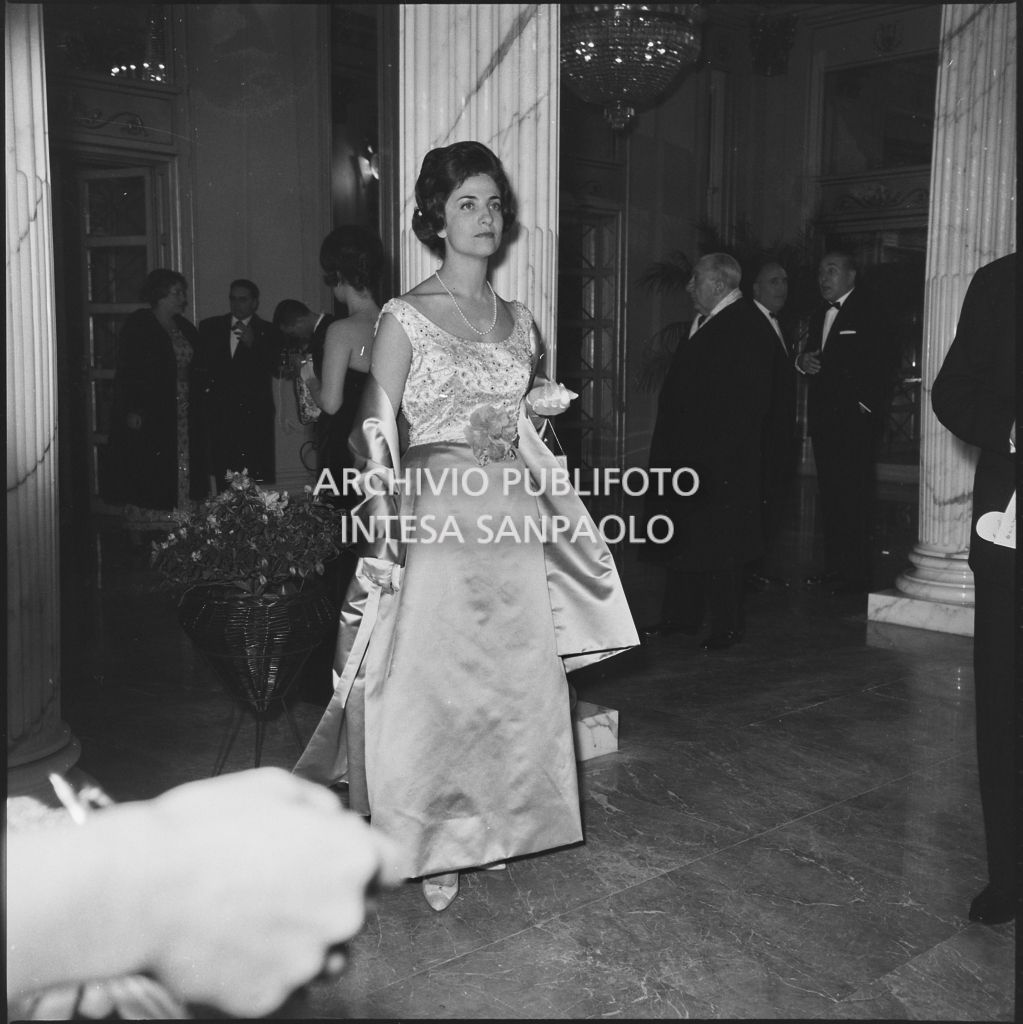 Inaugurazione della stagione lirica 1961-1962 del Teatro alla Scala con l'opera "La battaglia di Legnano" di Giuseppe Verdi, diretta da Gianandrea Gavazzeni con la regia di Margherita Wallmann