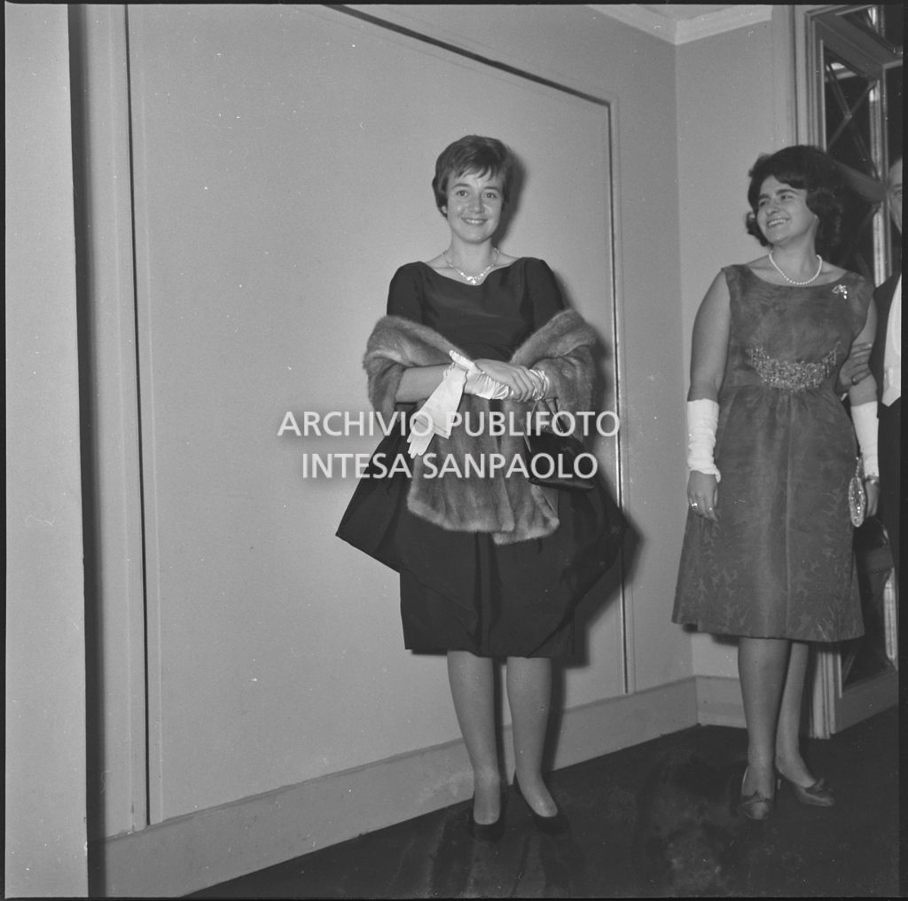 Inaugurazione della stagione lirica 1961-1962 del Teatro alla Scala con l'opera "La battaglia di Legnano" di Giuseppe Verdi, diretta da Gianandrea Gavazzeni con la regia di Margherita Wallmann