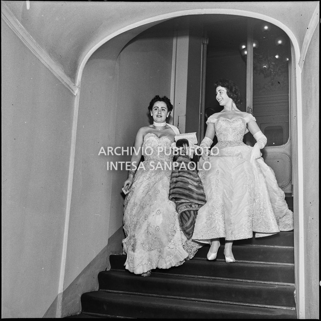 Inaugurazione della stagione lirica 1953-1954 del Teatro alla Scala con l'opera "La Wally", di Alfredo Catalani, diretta da Carlo Maria Giulini, con la regia di Tatiana Pavlova