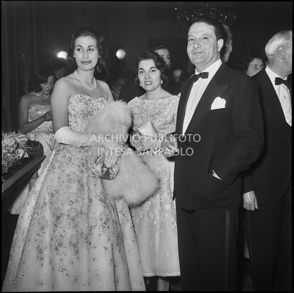 Inaugurazione della stagione lirica 1956-1957 del Teatro alla Scala con l'opera "Aida" di Giuseppe Verdi, diretta da Antonino Votto, con la regia di Franco Enriquez