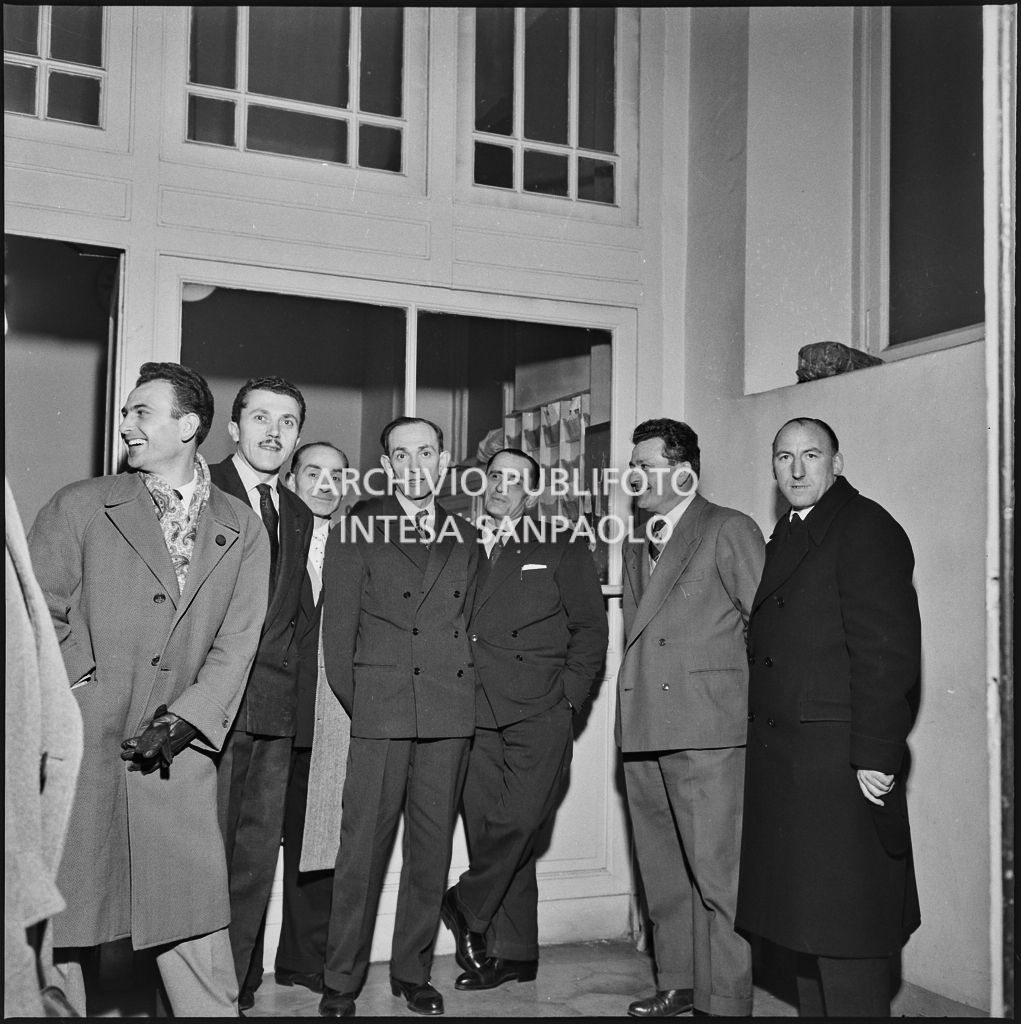 Inaugurazione della stagione lirica 1957-1958 del Teatro alla Scala con l'opera "Un ballo in maschera", di Giuseppe Verdi, diretta da Gianandrea Gavazzeni con la regia di Margherita Wallmann