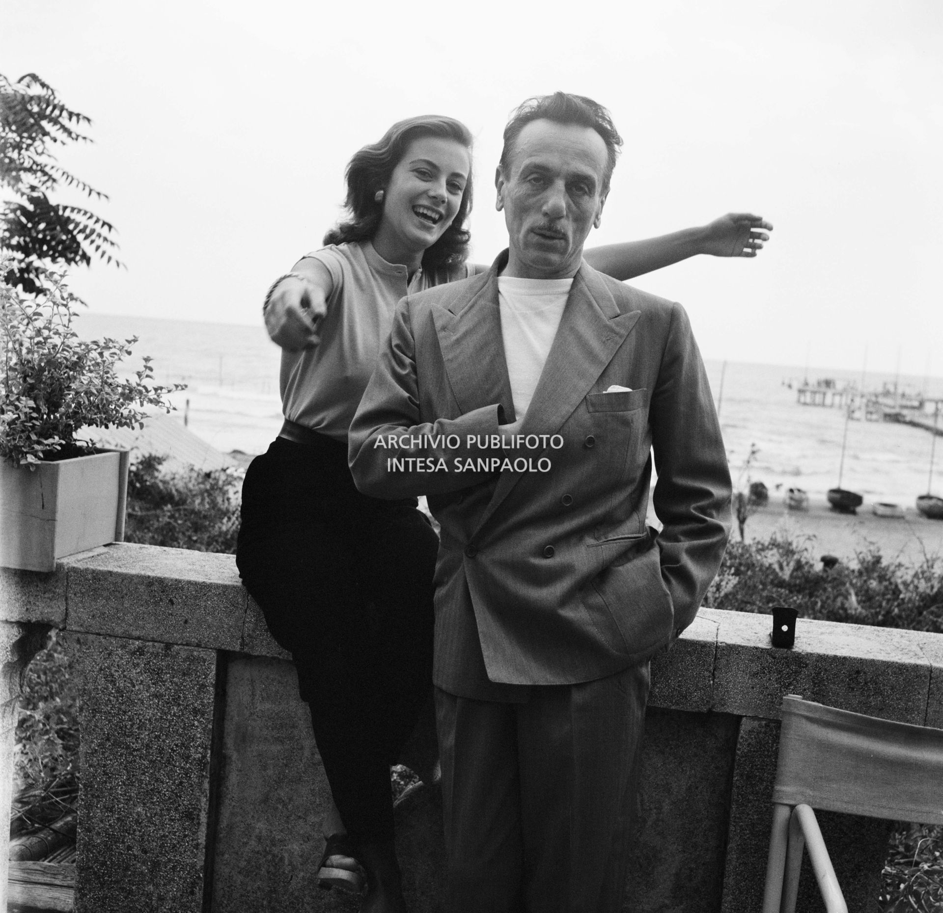 Anna Maria Ferrero e Eduardo De Filippo a Venezia nei giorni della Mostra del cinema