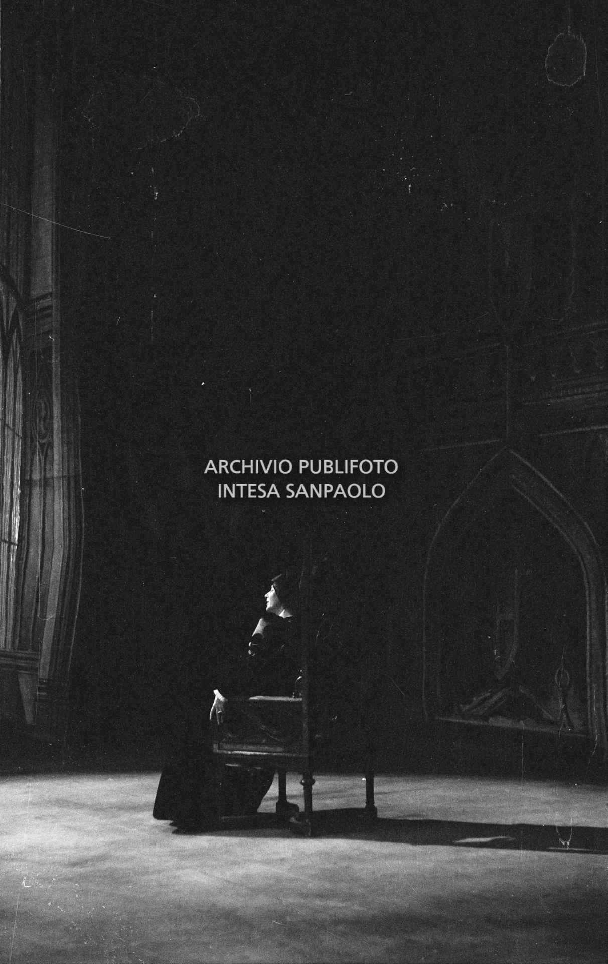 Maria Callas alle prove dell'opera "Anna Bolena" al Teatro alla Scala