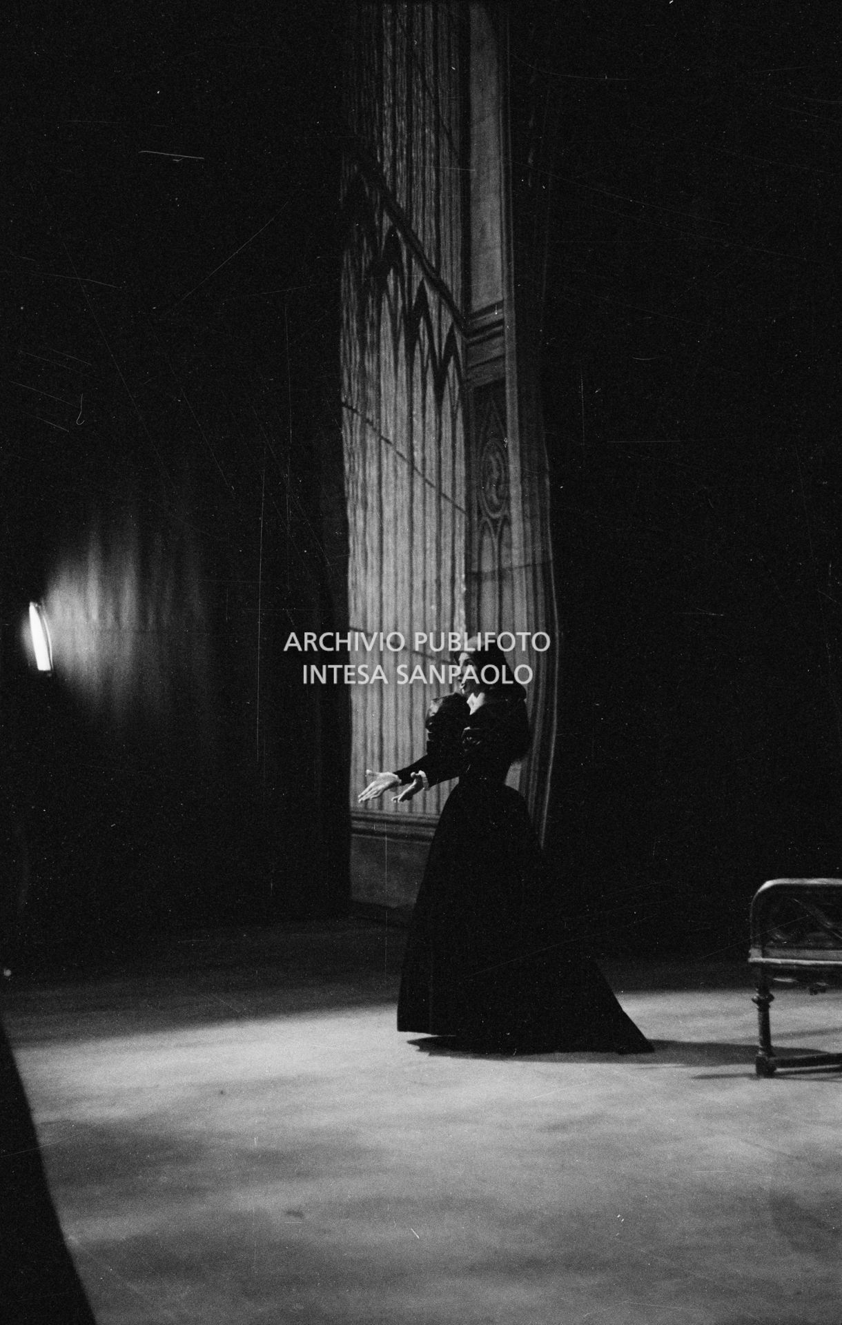 Maria Callas alle prove dell'opera "Anna Bolena" al Teatro alla Scala