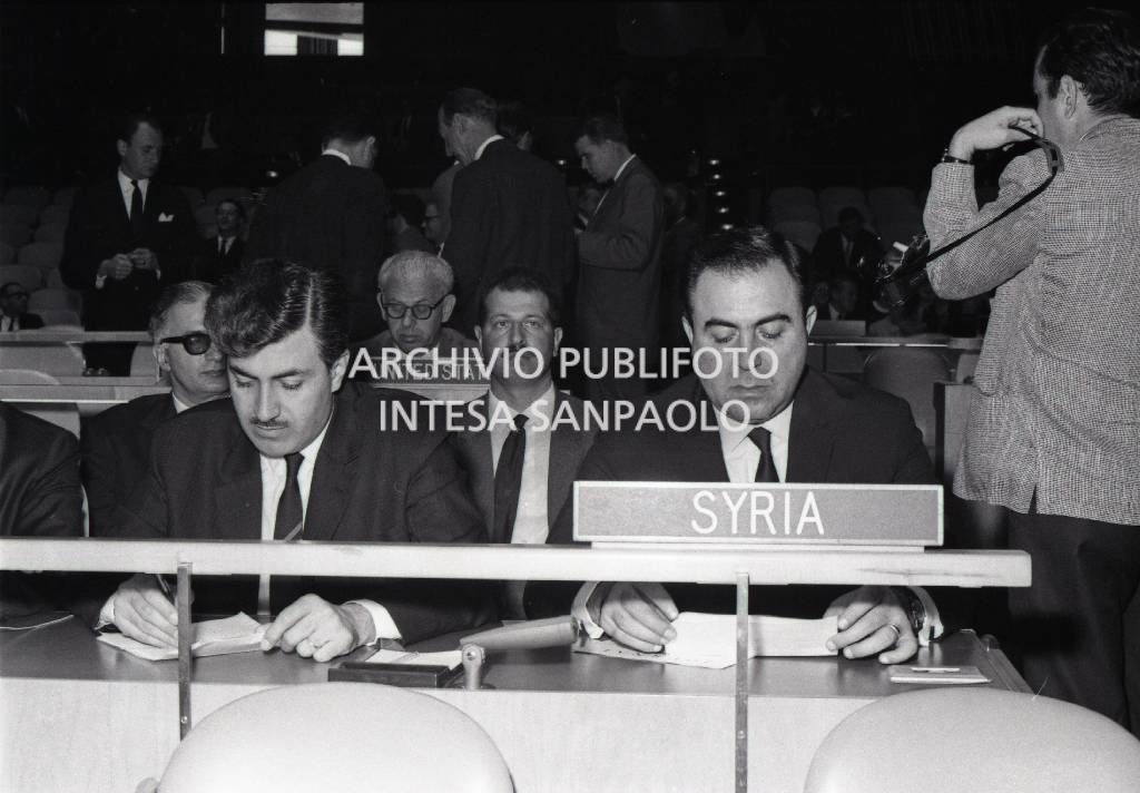 La delegazione siriana all''Assemblea straordinaria dell'ONU