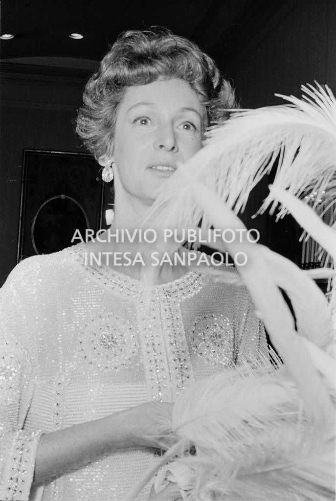 Marella Agnelli al "Black and White Ball" organizzato da Truman Capote