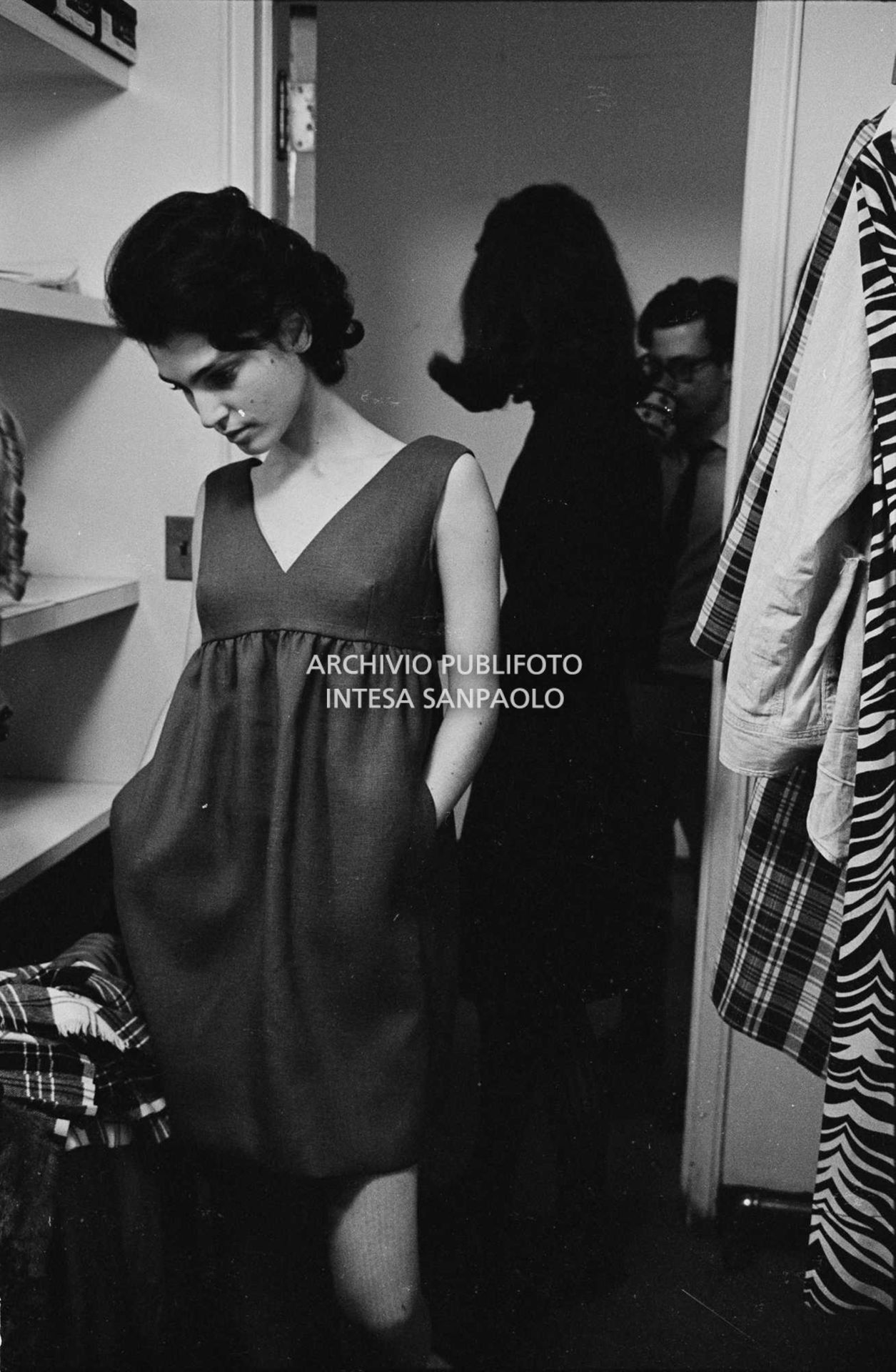 Benedetta Barzini in camerino