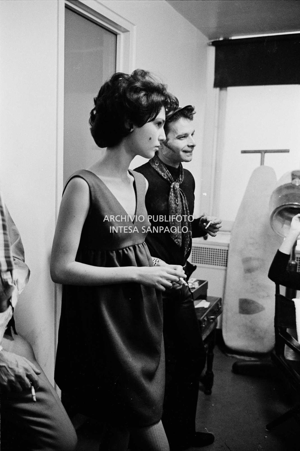 Benedetta Barzini in camerino