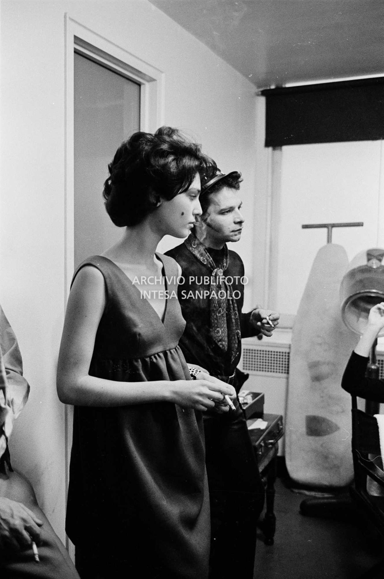 Benedetta Barzini in camerino