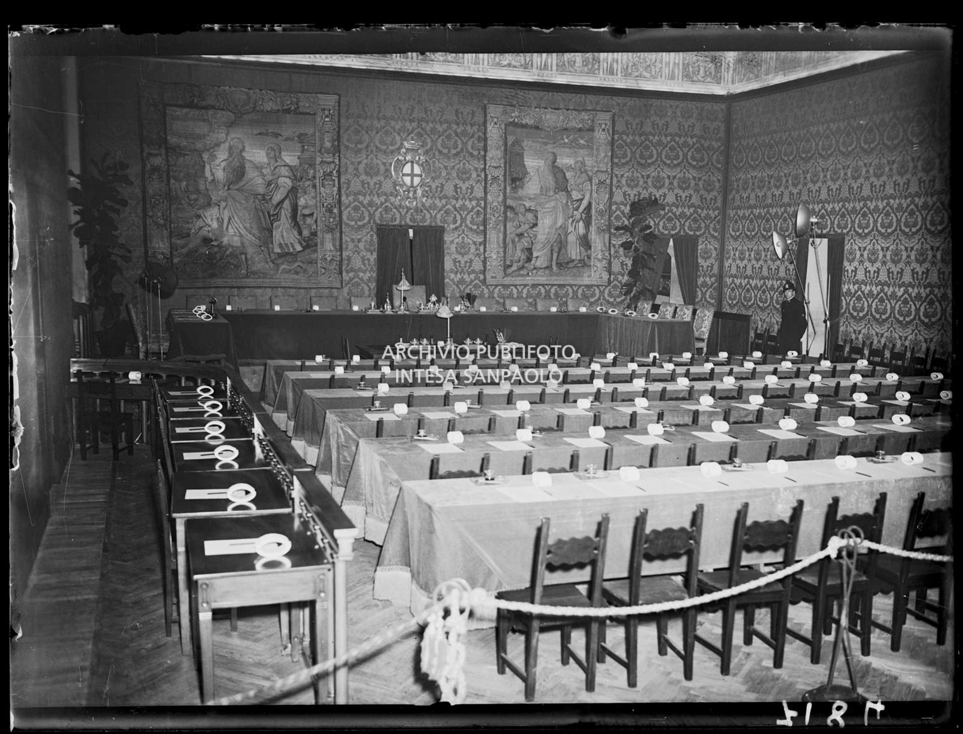 Sala del Castello Sforzesco dove si riuniva il Consiglio comunale di Milano