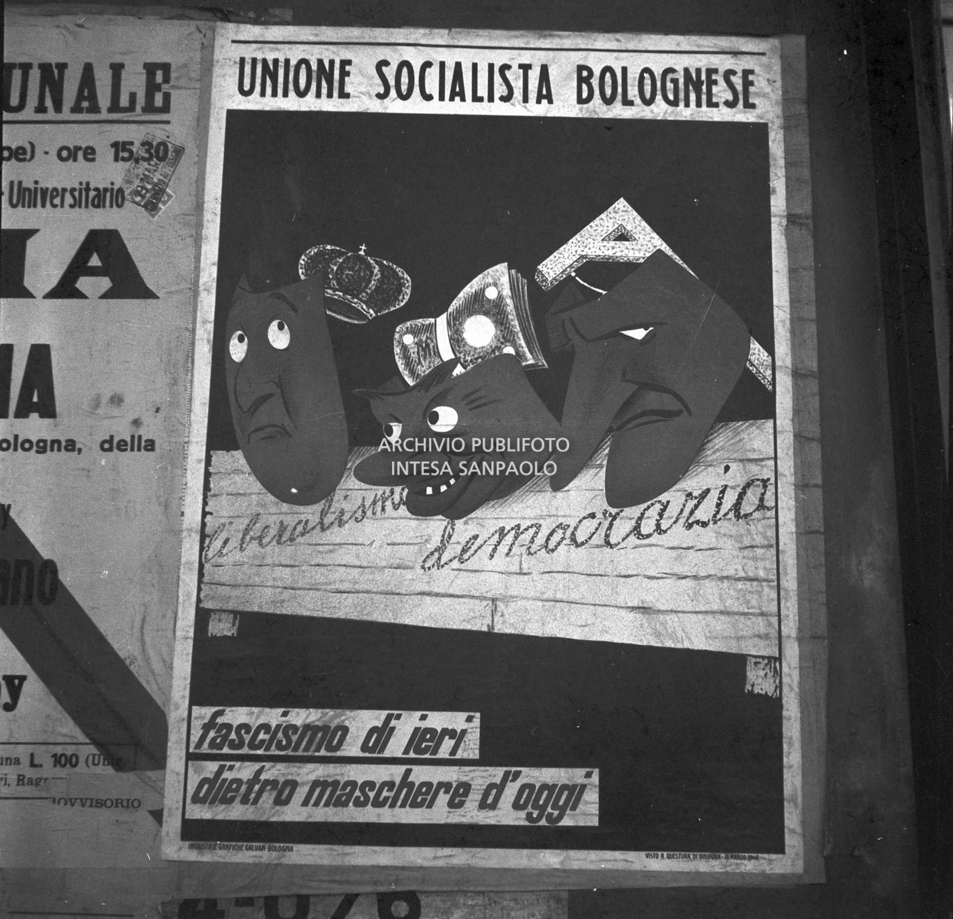 Manifesto di propaganda politica dell'Unione socialista bolognese in vista delle imminenti elezioni amministrative
