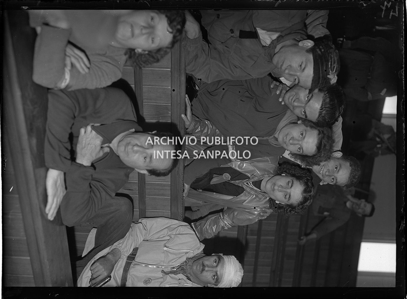 Achille Starace in un'aula del Politecnico di Milano dove fu condotto dopo essere stato arrestato