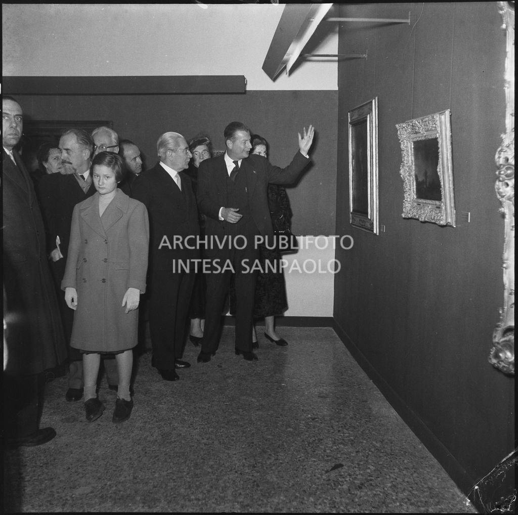 L'ambasciatore dei Paesi Bassi Hendrik Nicolaas Boon (primo da destra) e il sindaco di Milano Virgilio Ferrari (secondo da destra) alla mostra "Rembrandt e il 600 olandese"<br>201205