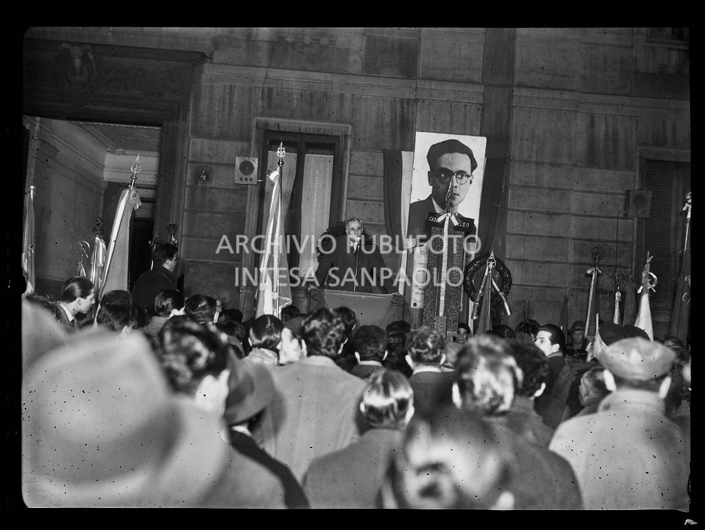Discorso in occasione della commemorazione di Eugenio Curiel organizzata dal giornale Voce comunista in piazza Conciliazione a Milano<br>201792