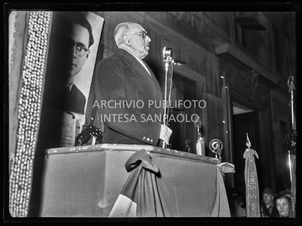 Discorso in occasione della commemorazione di Eugenio Curiel organizzata dal giornale Voce comunista in piazza Conciliazione a Milano<br>201793
