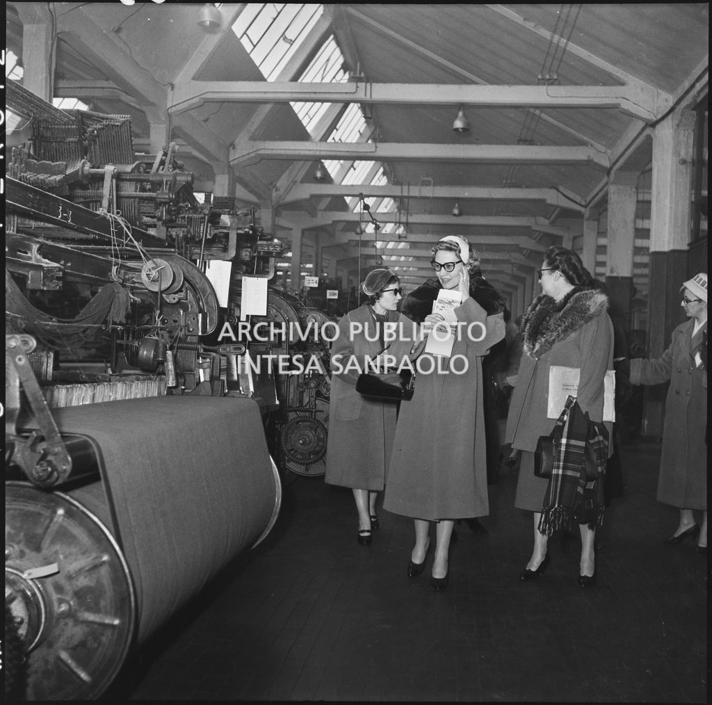 Le redattrici delle riviste di moda in visita allo stabilimento del Lanificio Marzotto di Manerbio<br>201925