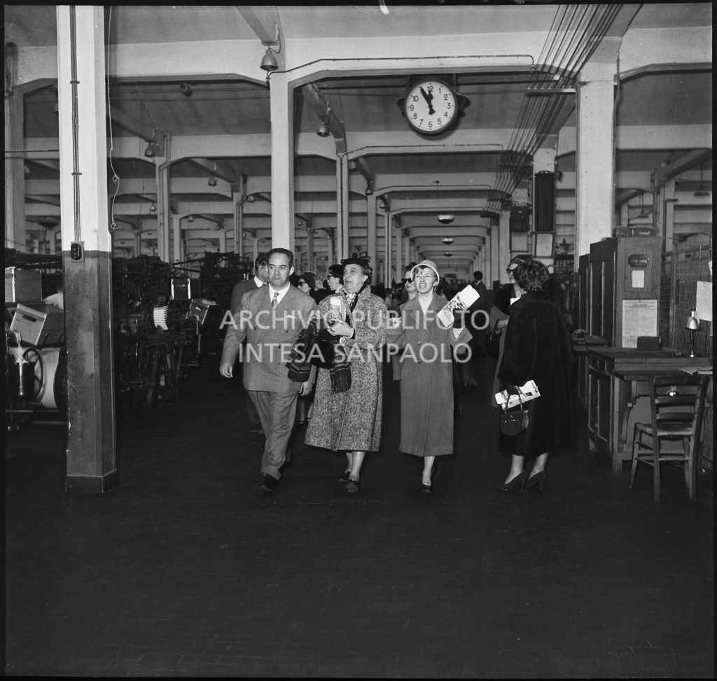 Le redattrici delle riviste di moda in visita allo stabilimento del Lanificio Marzotto di Manerbio<br>201957