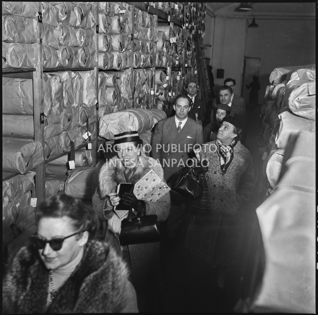 Le redattrici delle riviste di moda in visita allo stabilimento del Lanificio Marzotto di Manerbio<br>201958