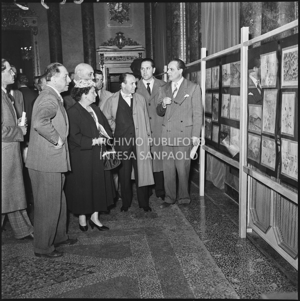 Inaugurazione della III Mostra del disegno del fanciullo organizzata dall'ENAL a Milano a Palazzo Serbelloni<br>212253
