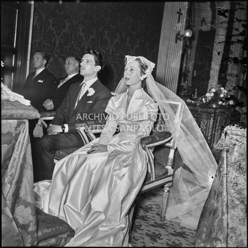 Un momento della celebrazione del matrimonio del dott. Trugenberger nella chiesa di San Gottardo in Corte a Milano<br>215785
