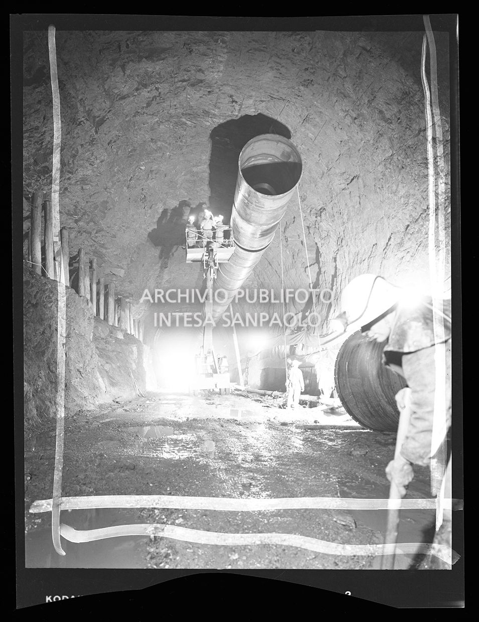 Compagnia Condotte d'Acqua: documentazione lavori traforo del Monte Bianco a Courmayeur