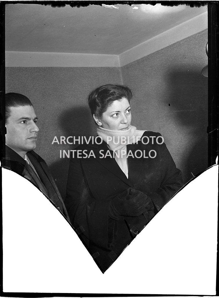 Caterina Fort al processo in Corte d'Assise a Milano in compagnia dell'avvocato Rossi, suo difensore<br>64268