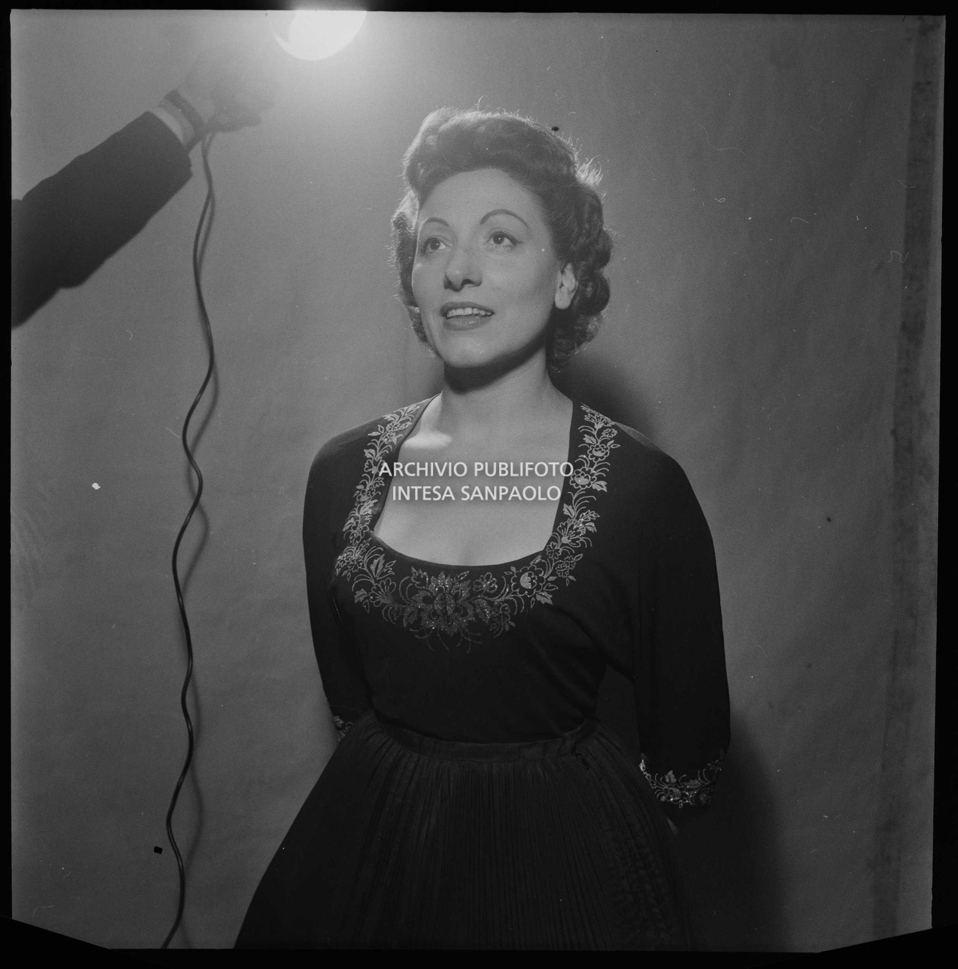 Tina Allori al VII Festival della canzone italiana di Sanremo