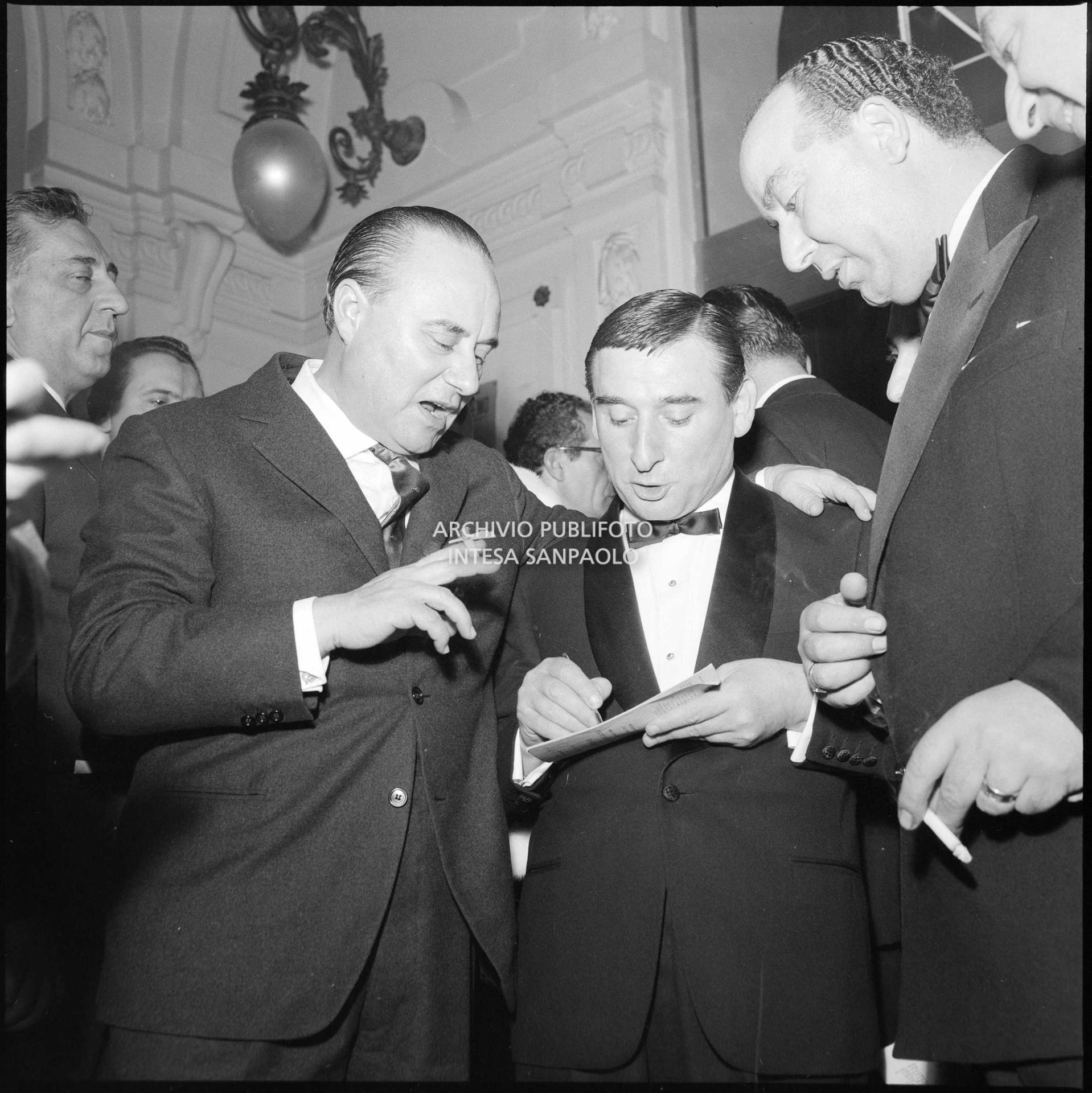 Mario Riva e Renato Rascel al X Festival della canzone italiana di Sanremo