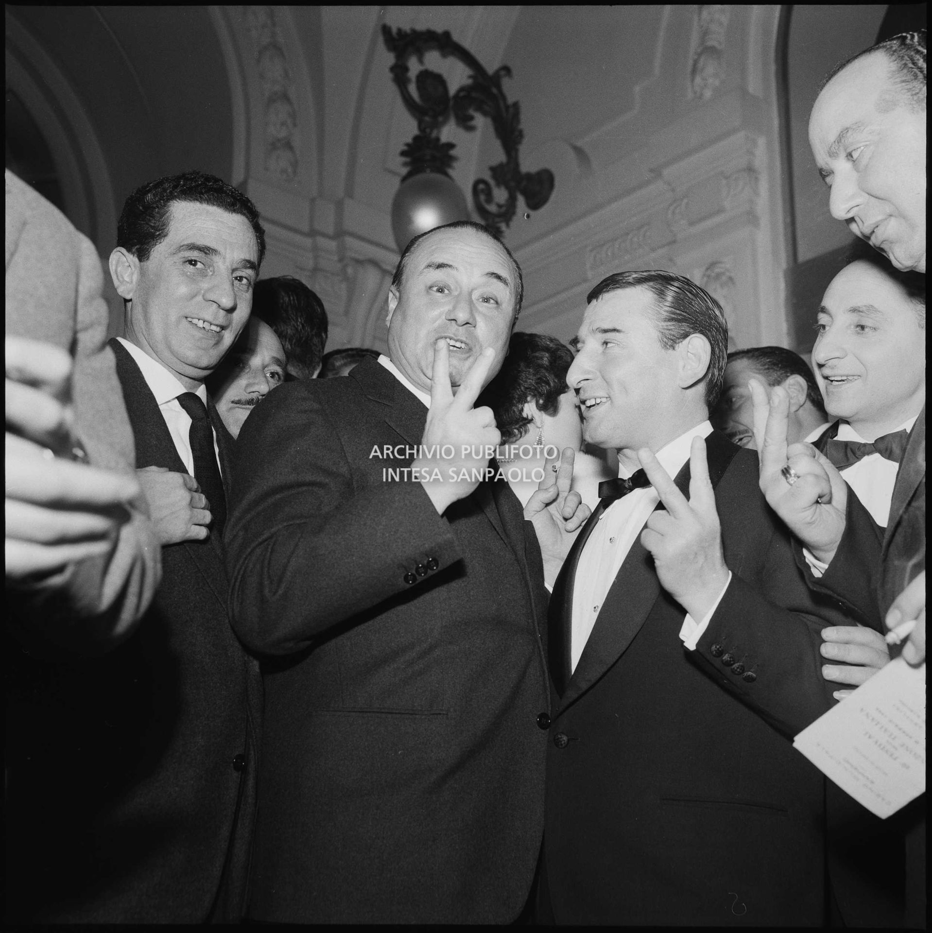 Mario Riva e Renato Rascel al X Festival della canzone italiana di Sanremo