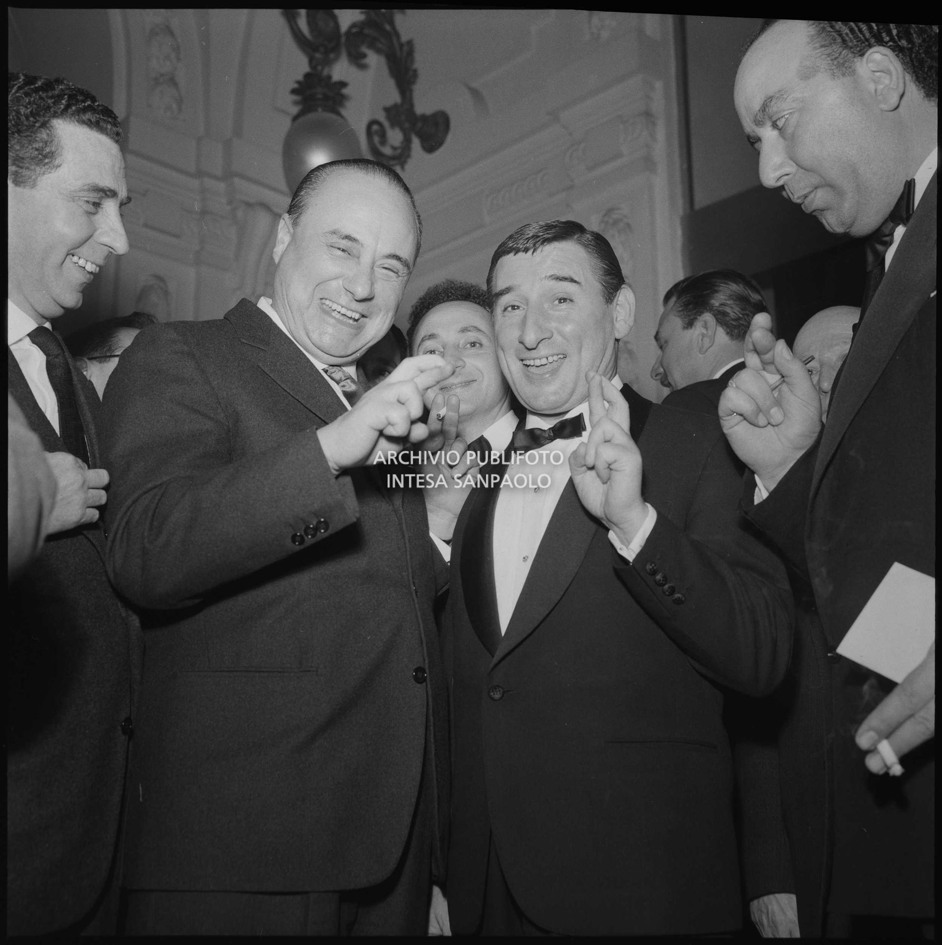 Mario Riva e Renato Rascel al X Festival della canzone italiana di Sanremo