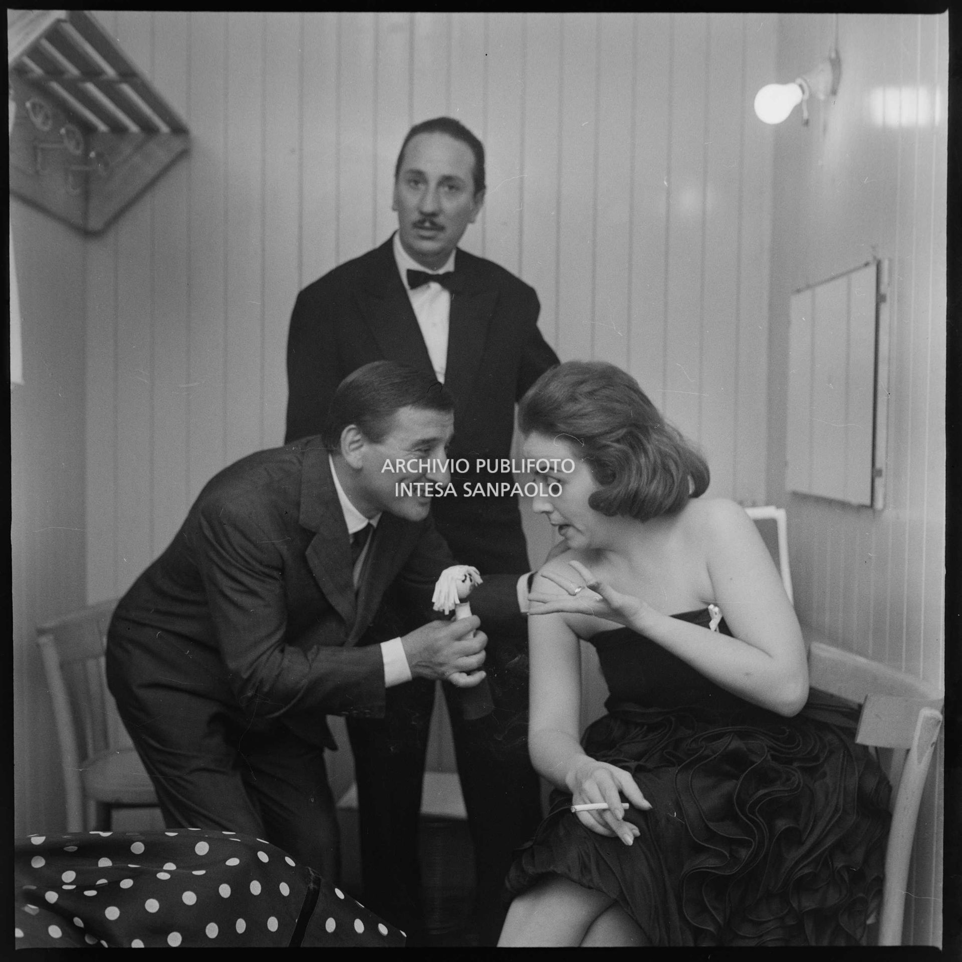 Renato Rascel, Gorni Kramer e Jula De Palma al X Festival della canzone italiana di Sanremo