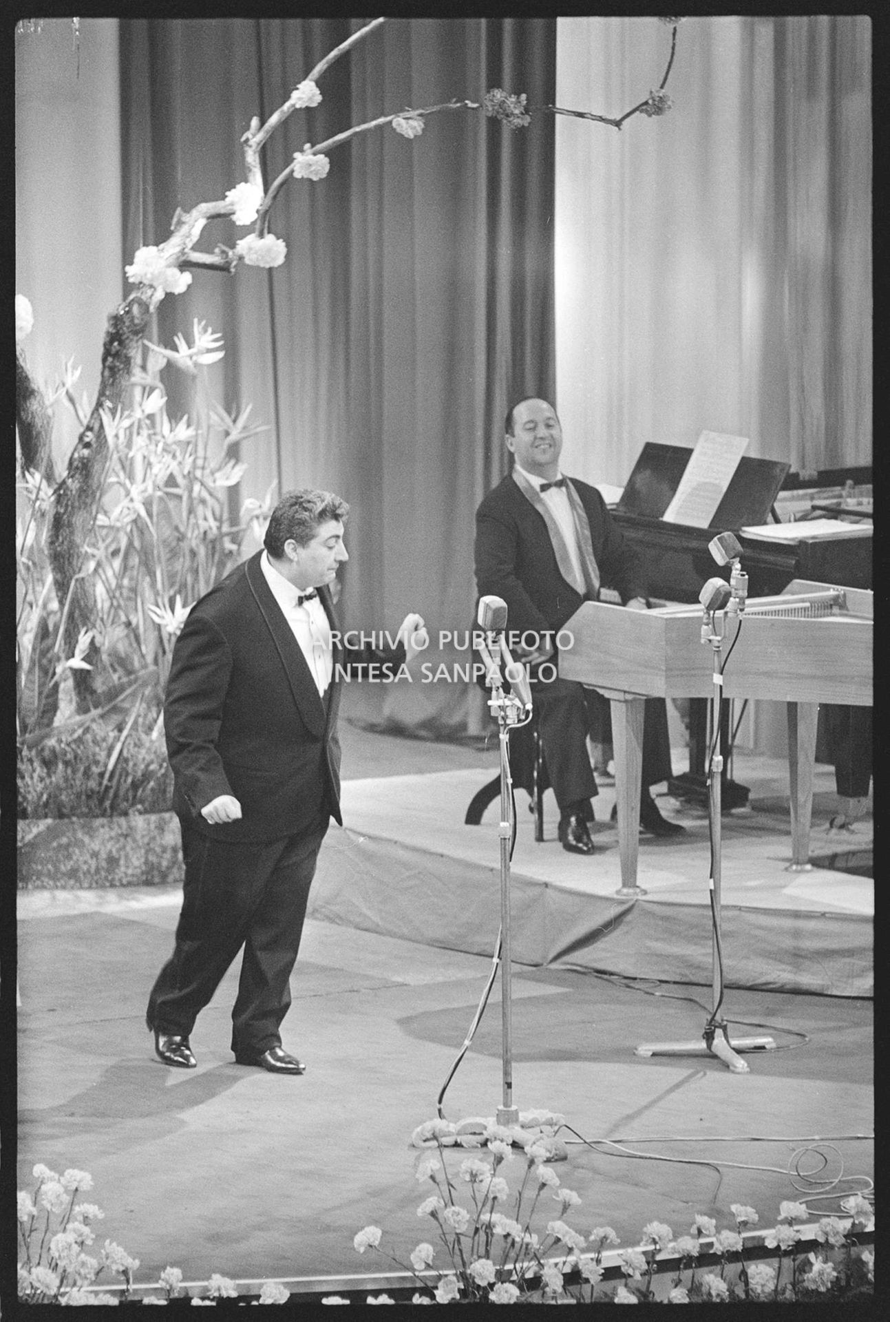 Gino Bramieri al XII Festival della canzone italiana di Sanremo