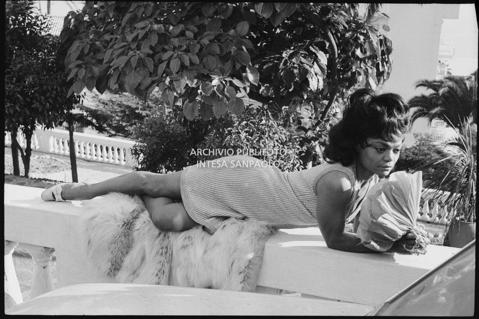 Eartha Kitt nei giorni del XVIII Festival della canzone italiana di Sanremo