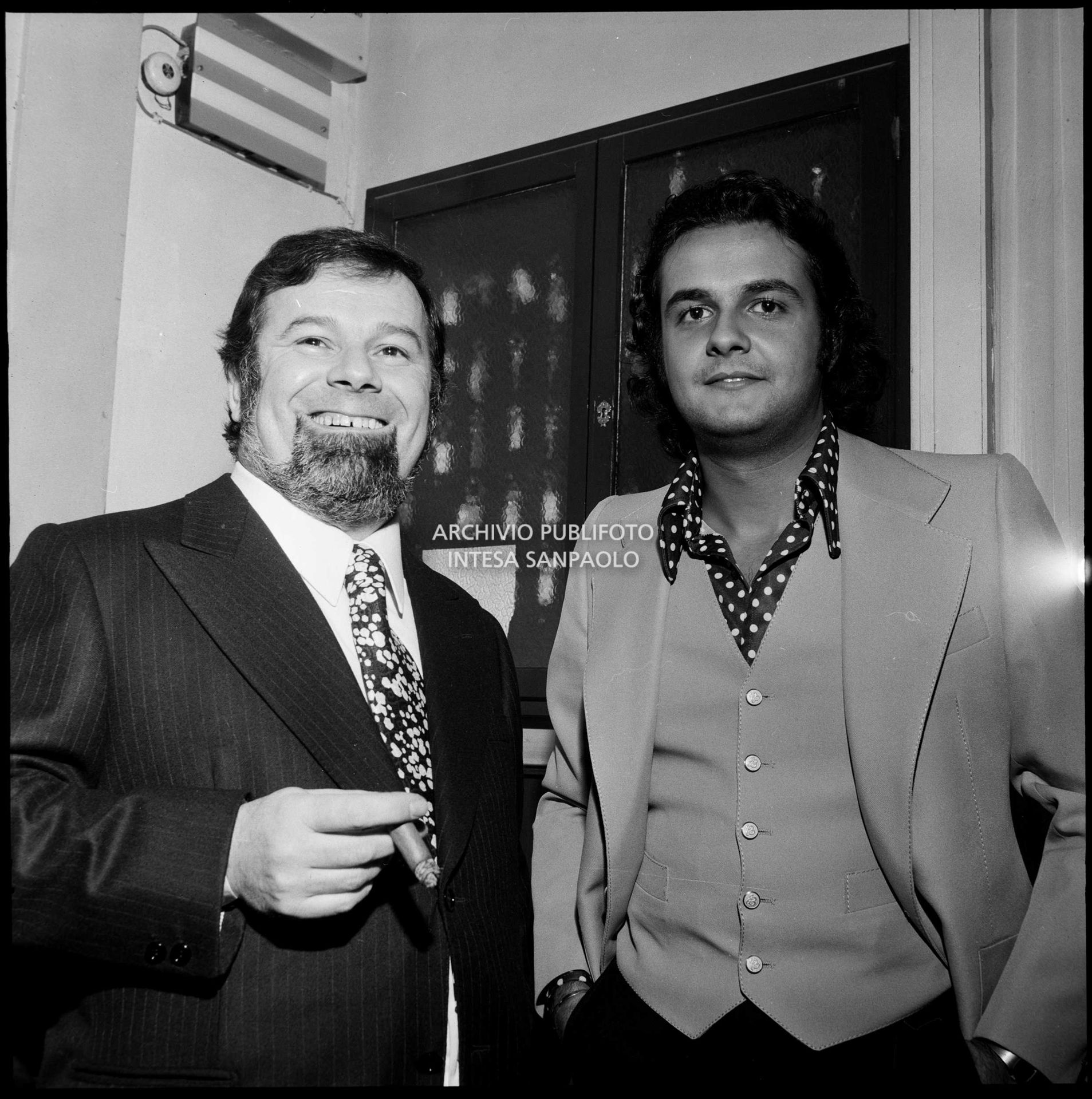 Morris Albert (a destra) al XXVI Festival della canzone italiana di Sanremo