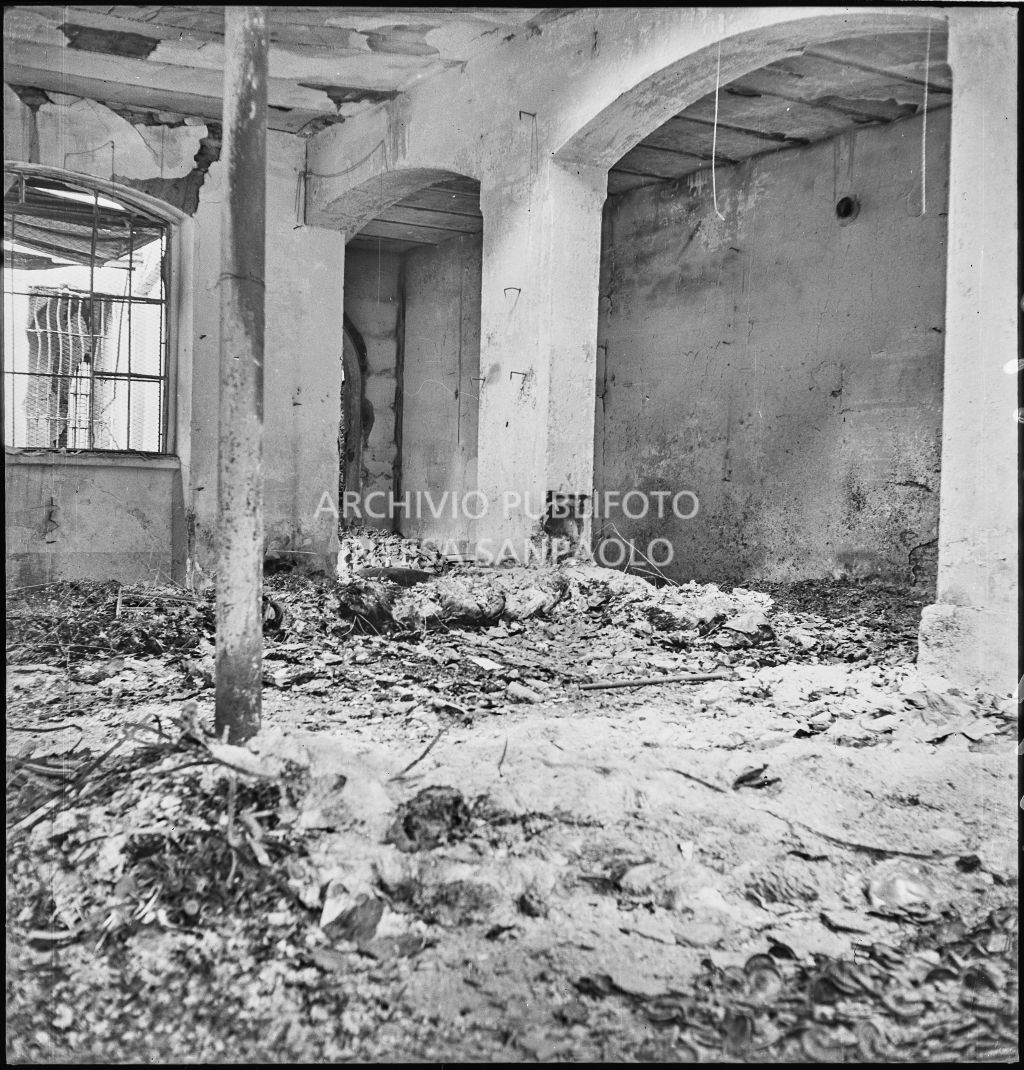 Danni all'interno della ditta Otto Bühler provocati dai bombardamenti