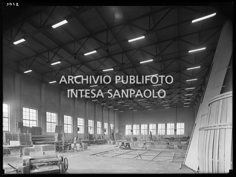 Veduta di un laboratorio della sezione scenografia del Teatro alla Scala di Milano.<br>716647/2