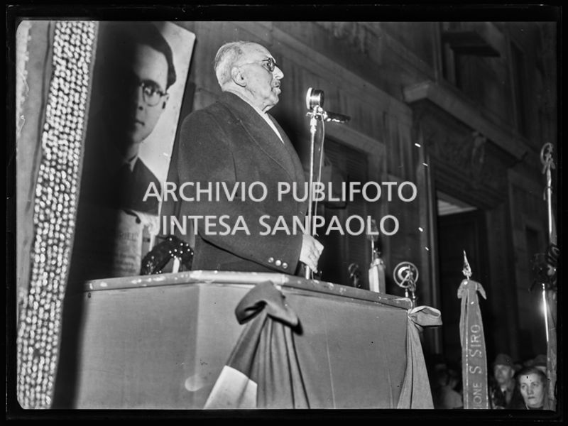 Discorso in occasione della commemorazione di Eugenio Curiel organizzata dal giornale Voce comunista in piazza Conciliazione a Milano<br>201793
