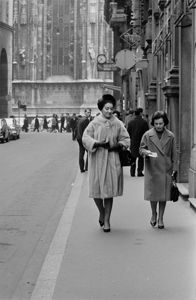 Sullo sfondo il Duomo.<br>