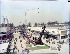 Tra i macchinari presenti: diverse tipologie di ruspa e di gru<br>