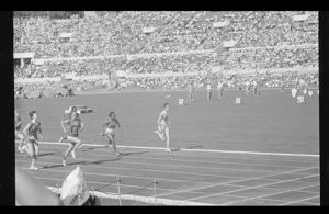 Terza serie dei quarti di finale dei100 metri piani femminili<br>