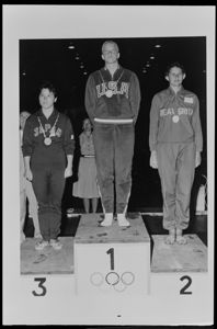 Podio 100 metri dorso femminili<br>